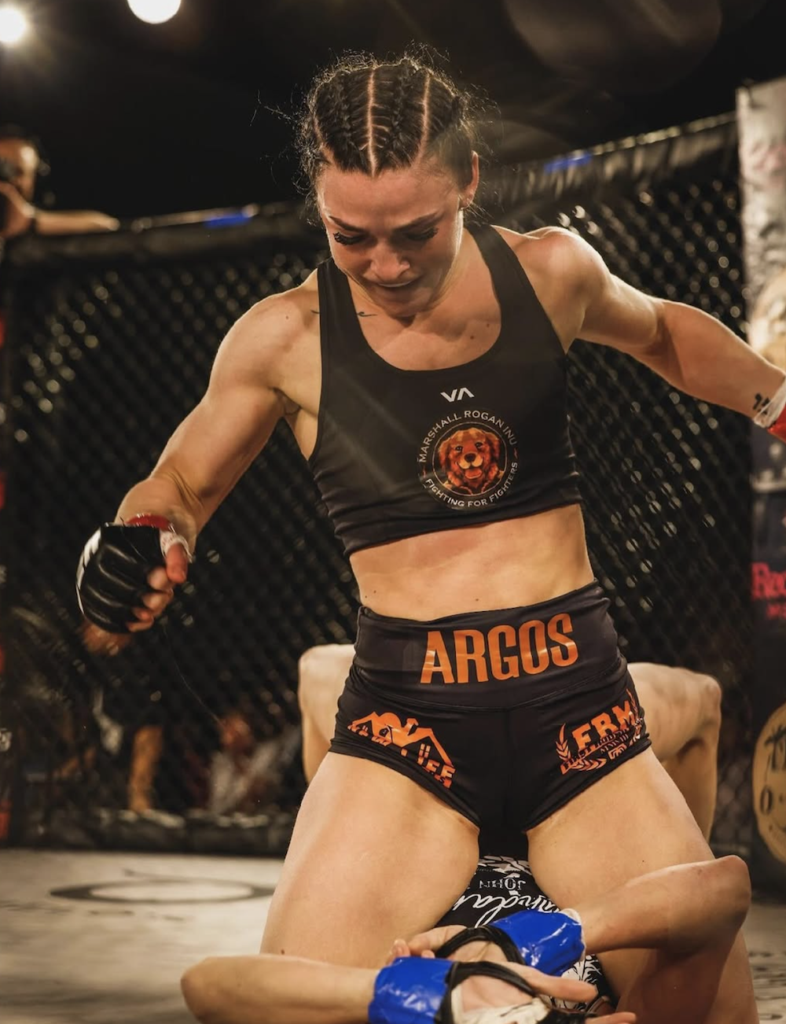 Lydia Warren during a fight (Courtesy of Lydia Warren)