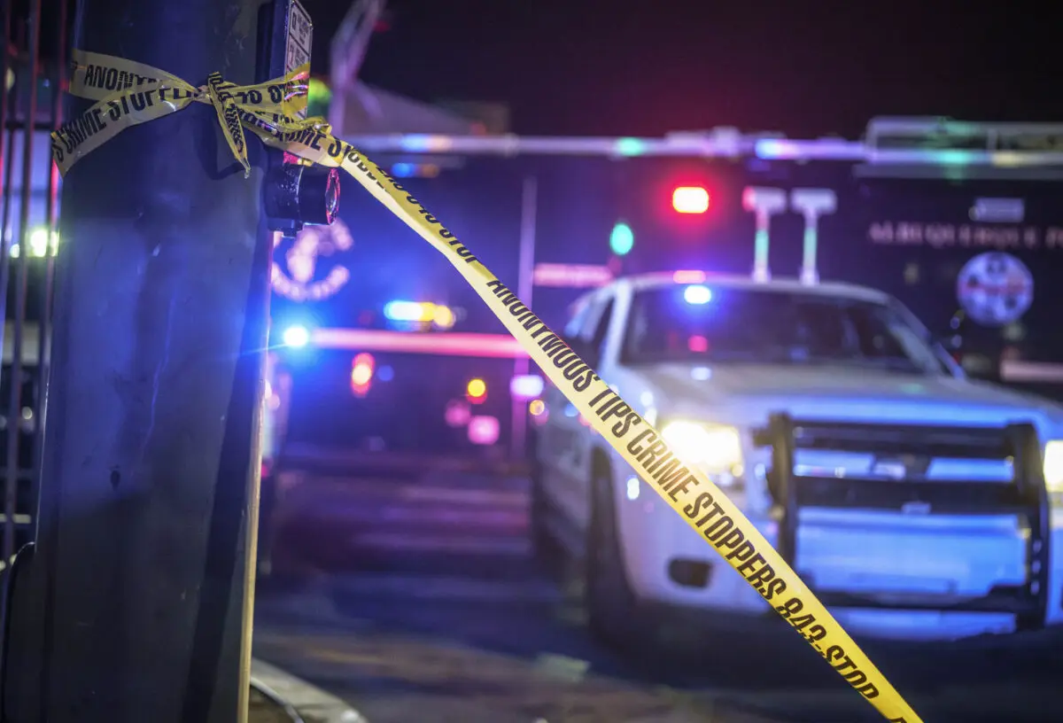 Pictured is the crime scene at the Adam Food Market on the corner of Central Avenue and Pennsylvania where a woman was shot to death in the parking lot of the store Wednesday evening January 17th, 2024. Photo by Roberto E. Rosales/The City Desk