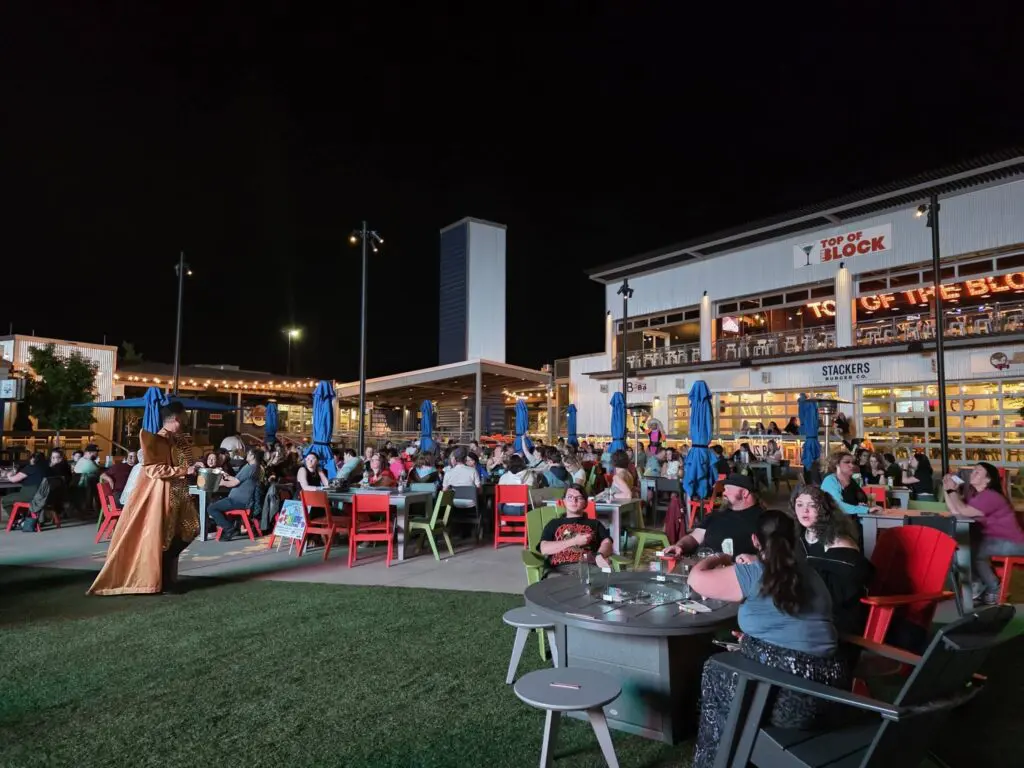 A huge crowd gathered at THE BLOCK for a drag bingo fundraiser on May 13. (Courtesy photo)