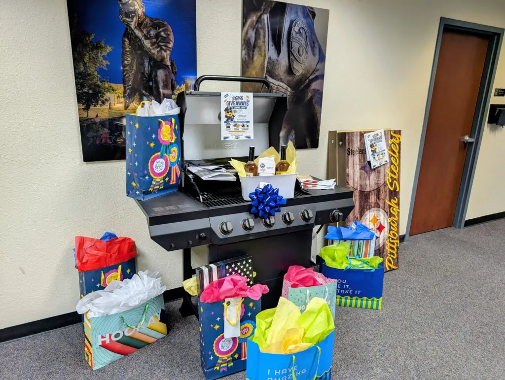 These items will be raffled by Steele Got Your Six to support officers and their families. (Kevin Hendricks)