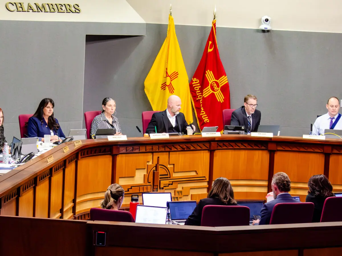 The Albuquerque City Council debates the city budget during the May 18 council meeting. (Jesse Jones)