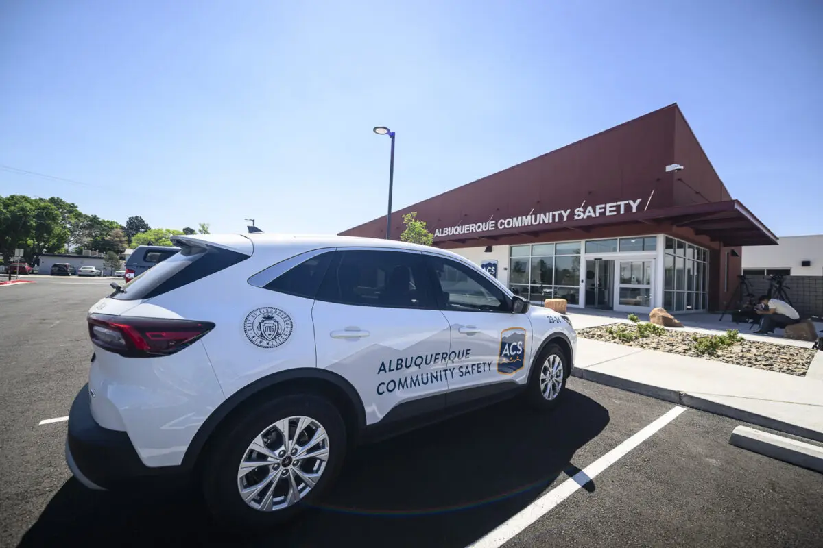 Pictured is the new Albuquerque Community Safety (ACS) headquarters located at 1210 San Mateo Blvd. SE. The new 10,800-square-foot facility is located in the International District, and along with housing ACS staff and programs, will also serve as a space for community resources and gatherings Photo by Roberto E. Rosales/City Desk Abq.