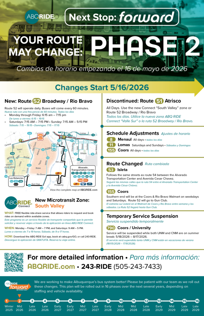 New ABQ RIDE Routes