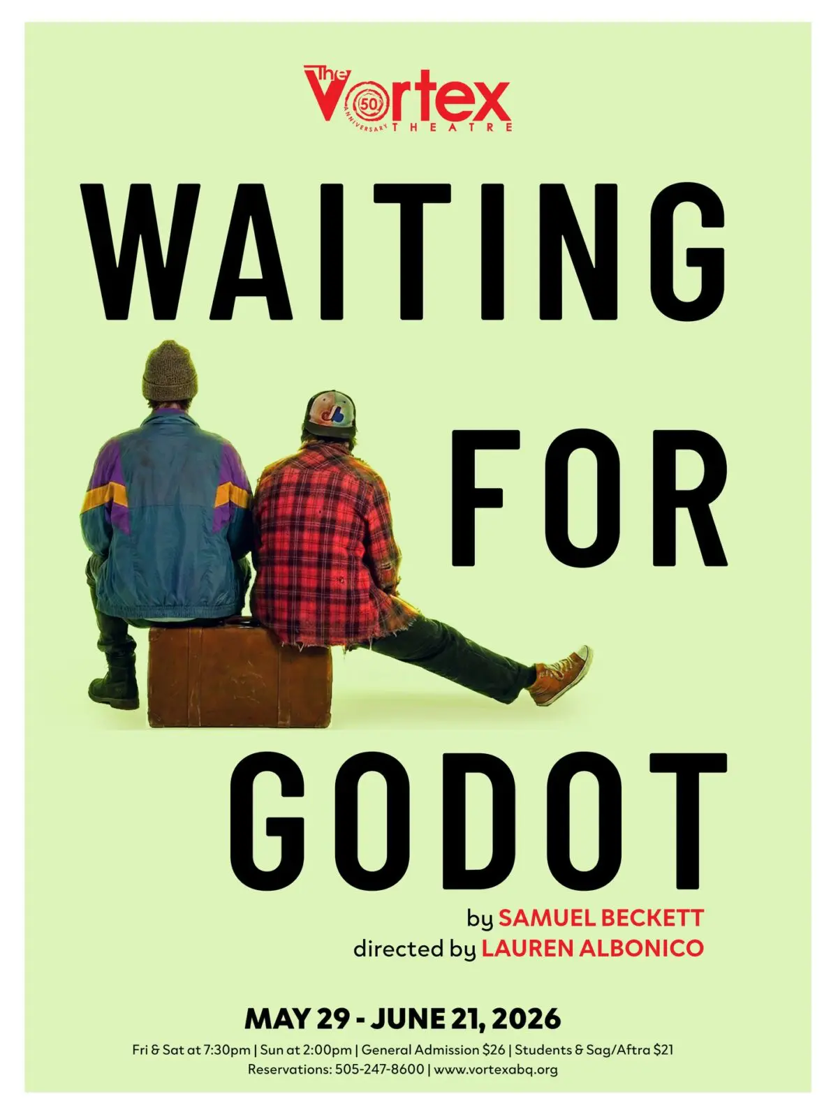 Waiting for Godot graphic (Courtesy of the Vortex Theatre)