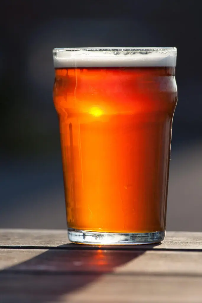 photo of a beer in a glass