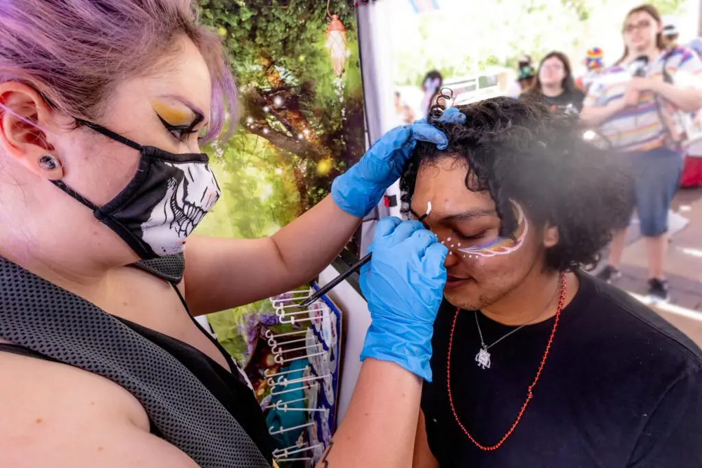 Local Locas facepainting at Pridefest 2025 (Courtesy of Albuquerque Pride)