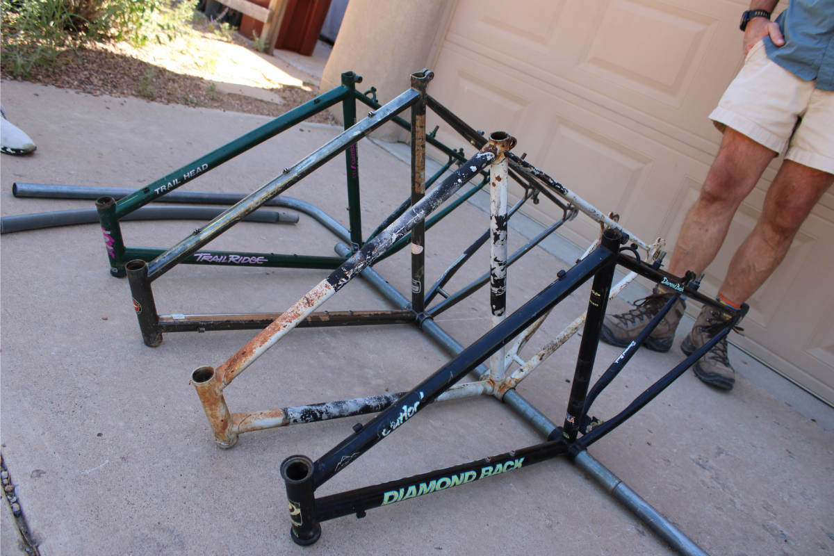 Commission member Stevie Kuenzler wants to make the village's love for bikes more apparent. He and others have launched a project that could see several new bike racks placed around Corrales. The conservation-minded group plans to create the racks from discarded bicycle frames. Kuenzler told the Corrales Comment that he should definitely have it up by the end of the month. (Julian Paras)