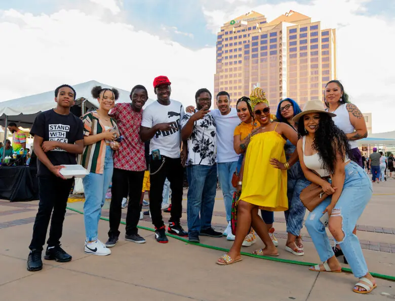 Albuquerque's Juneteenth celebration at Civic Plaza has grown steadily since 2021, when this photo was taken. Organizers expect a record crowd this year. (Photo courtesy NM Juneteenth/bccofnm.org)