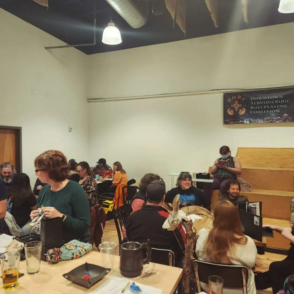 People playing tabletop games at a DARC event (Courtesy of DARC)