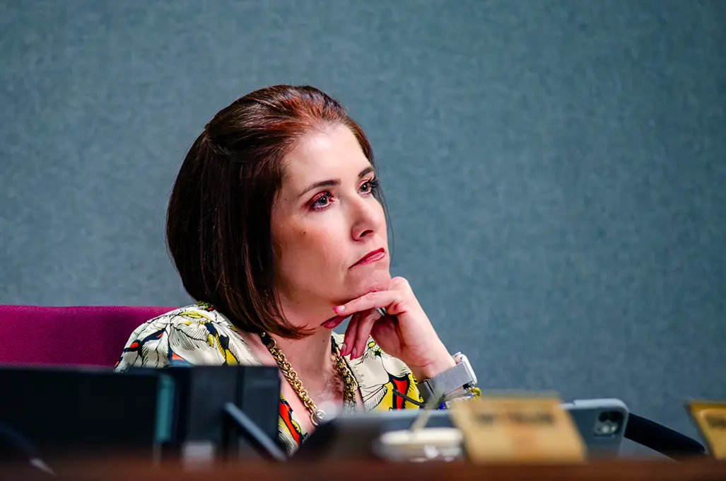 Albuquerque City Councilor Brook Bassan, co-sponsor of a resurrected $113 million gross receipts tax increase. The council voted 5-4 on June 15 to kill the measure, keeping the massive tax hike out of voters' hands this November. (Jesse Jones)