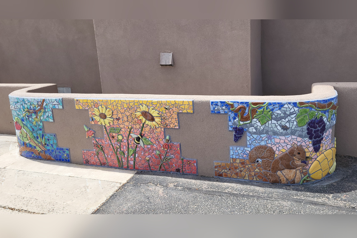 There’s a new labor of love on display at the Bernalillo Community Museum & Garden. The museum has unveiled a new mural that director Ashley Flores says is intended to recognize local plants and pollinators and acknowledge the town’s agricultural history. (Rodd Cayton)
