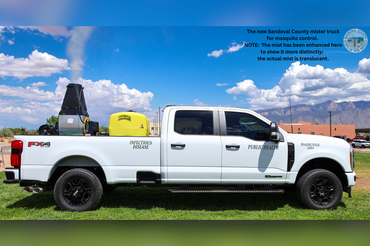 Sandoval County is rolling out a new weapon in its war on mosquitoes this summer — a specialized truck that shoots a bacteria-laced mist 100 feet into the air to kill larvae before they ever become adults.