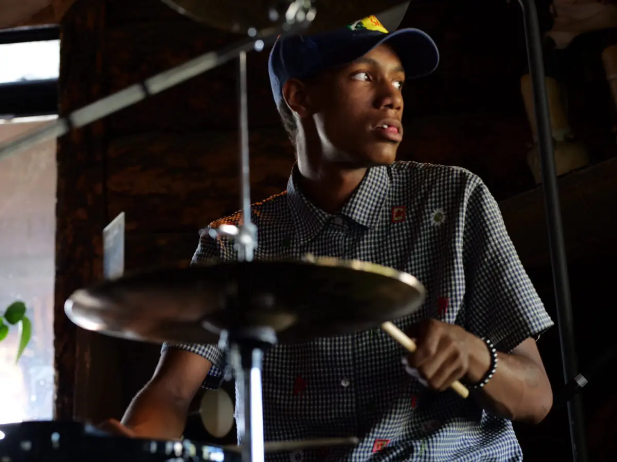 David Bethany playing drums for the band Treeo, who will be performing for Music Under the Stars on June 25. (Courtesy of The Outpost)