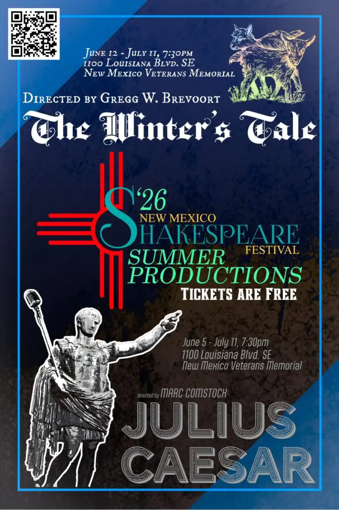 Graphic for New Mexico Shakespeare Festival 2026 (Courtesy of New Mexico Shakespeare Festival)