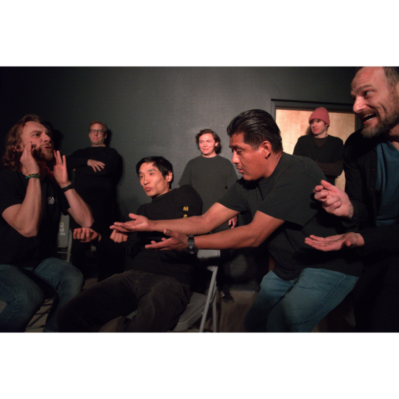 The Boyz™️_DED ASSSS™️Improv Show Left to right: Brendan Barth, Benjamin Fuller, Kevin Chambers, Marc Esquibel, Tristan Notah, Hayden Arter, Ron Weisberg Directed by Rachel Michaela Produced by The Faculty Lounge® (Photo by Russell Maynor)