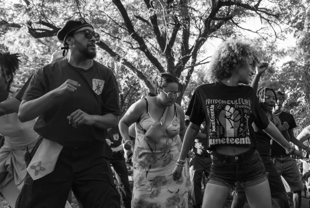 Community members dancing at The People's Juneteenth 2025 (Photo by Jessica Hubbard Marr)