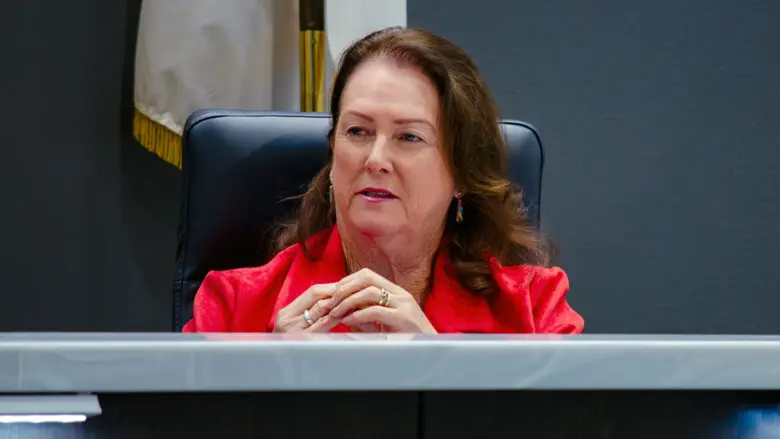 Bernalillo County Commissioner Barbara Baca, whose amended resolution added $10 million in reserve funds to the county's 2026 bond package. (Jesse Jones)