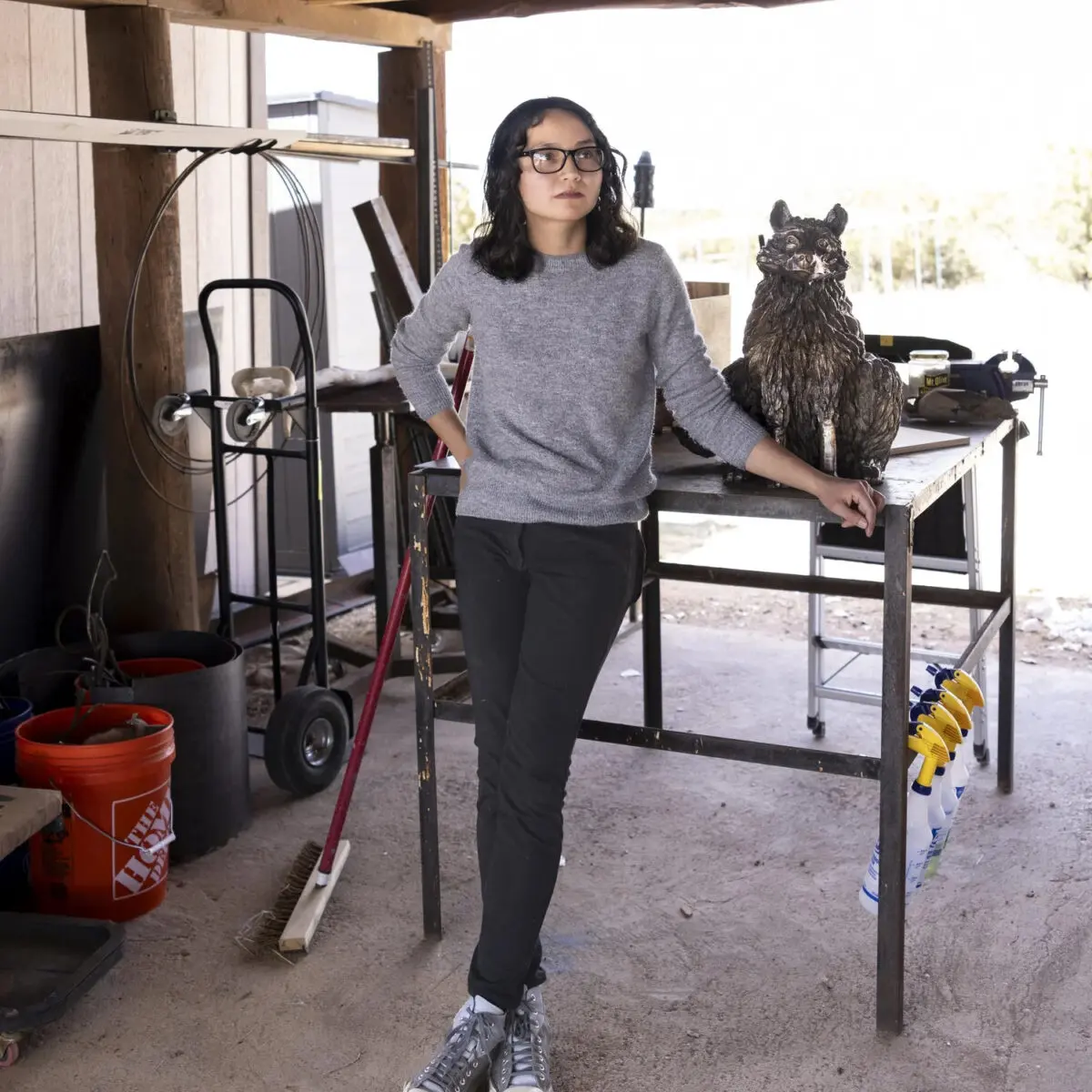 Profiles in Creativity: Diné sculptor Jazmin Novak tells traditional stories in glass and metal