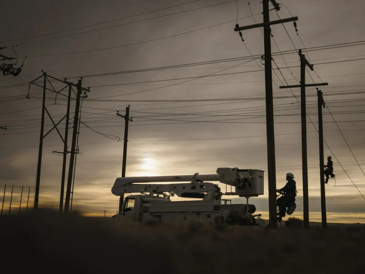 PNM truck and transmission lines
