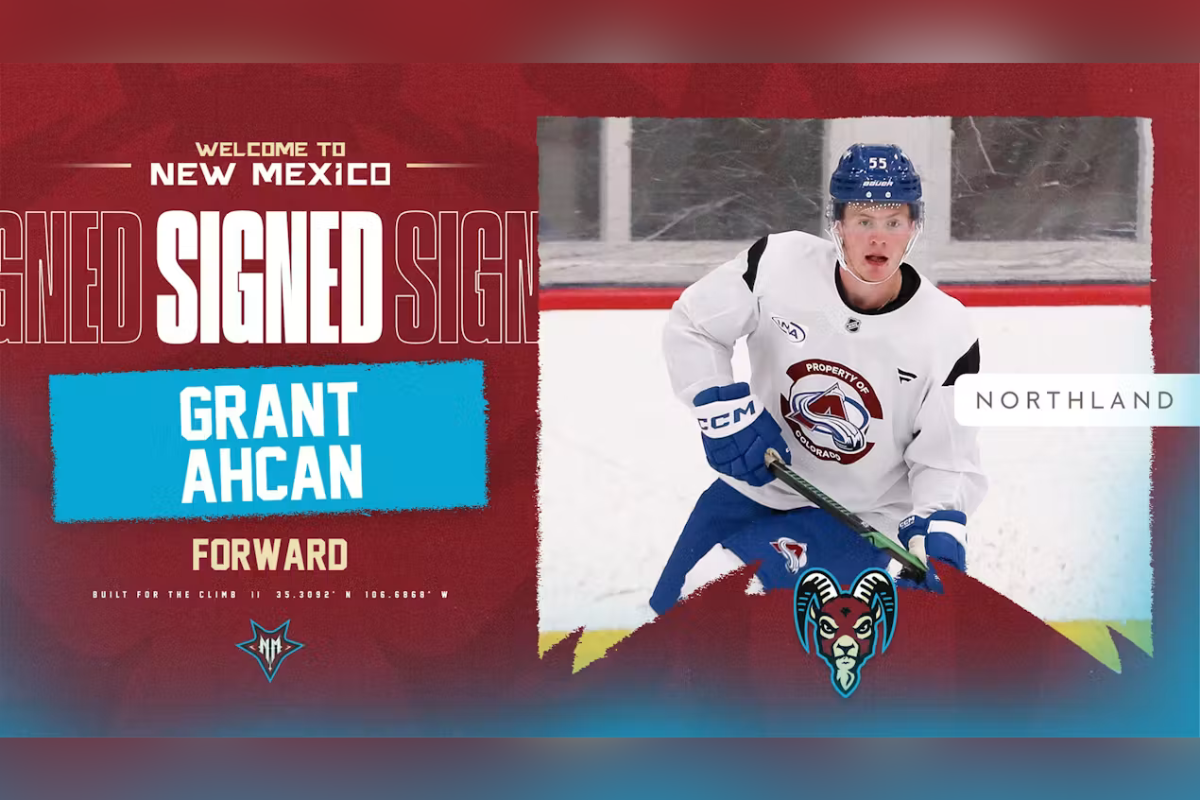 Forward Grant Ahcan is officially the O.G. (Original Goathead) and the first player ever signed by the new franchise, inking an ECHL deal for the 2026-27 season.