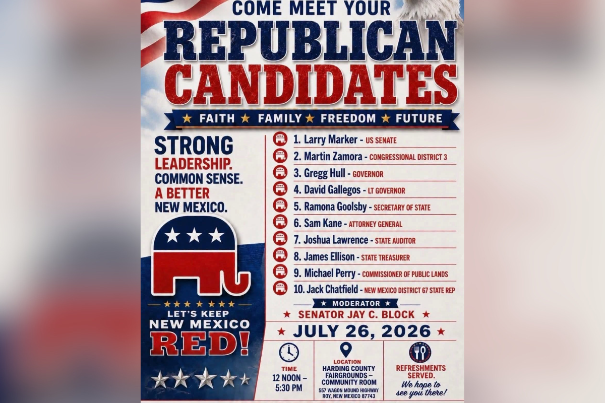 Roy, New Mexico has a population smaller than most Rio Rancho neighborhoods. On July 26, it's set to host nearly the entire Republican statewide ticket.