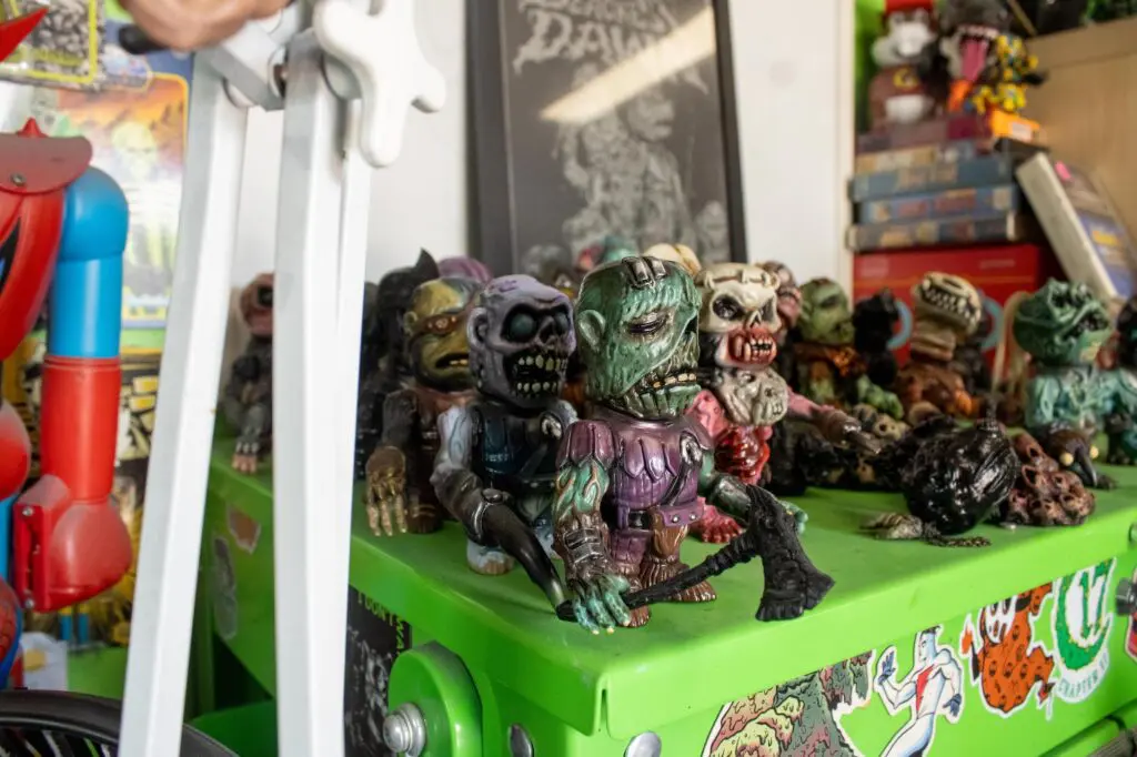 Some of the toys apart of Riggs' Kultus series (Photo by Sara Atencio-Gonzales)