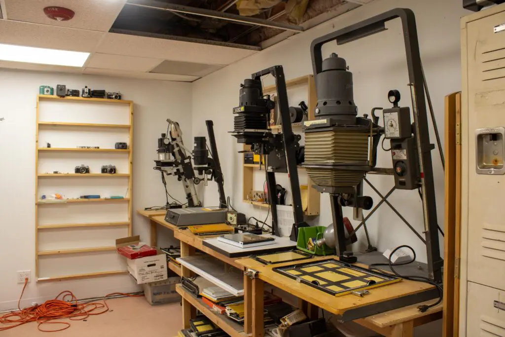 Inside the darkroom at Quelab (Photo by Sara Atencio-Gonzales)