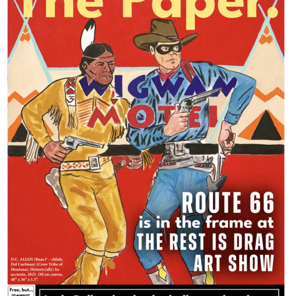 Route 66 is in the frame at The Rest is Drag art show