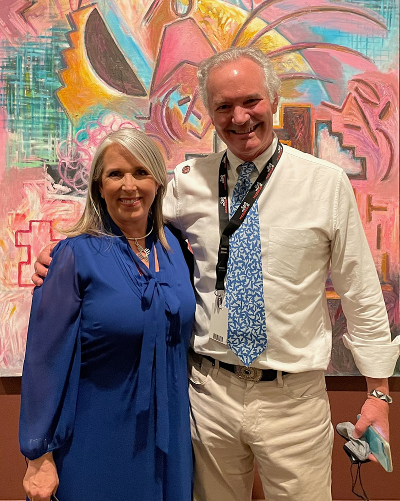 Andrew Connors with Gov. Michelle Lujan-Grishan (Courtesy of the City of the Albuquerque)