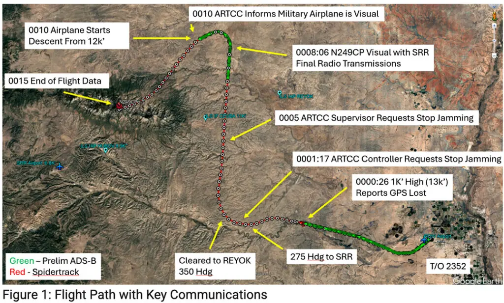 Map shows the final flight path of the medical plane that crashed in the Capitan Mountains, based on an NTSB preliminary report.(National Transportation Safety Board)