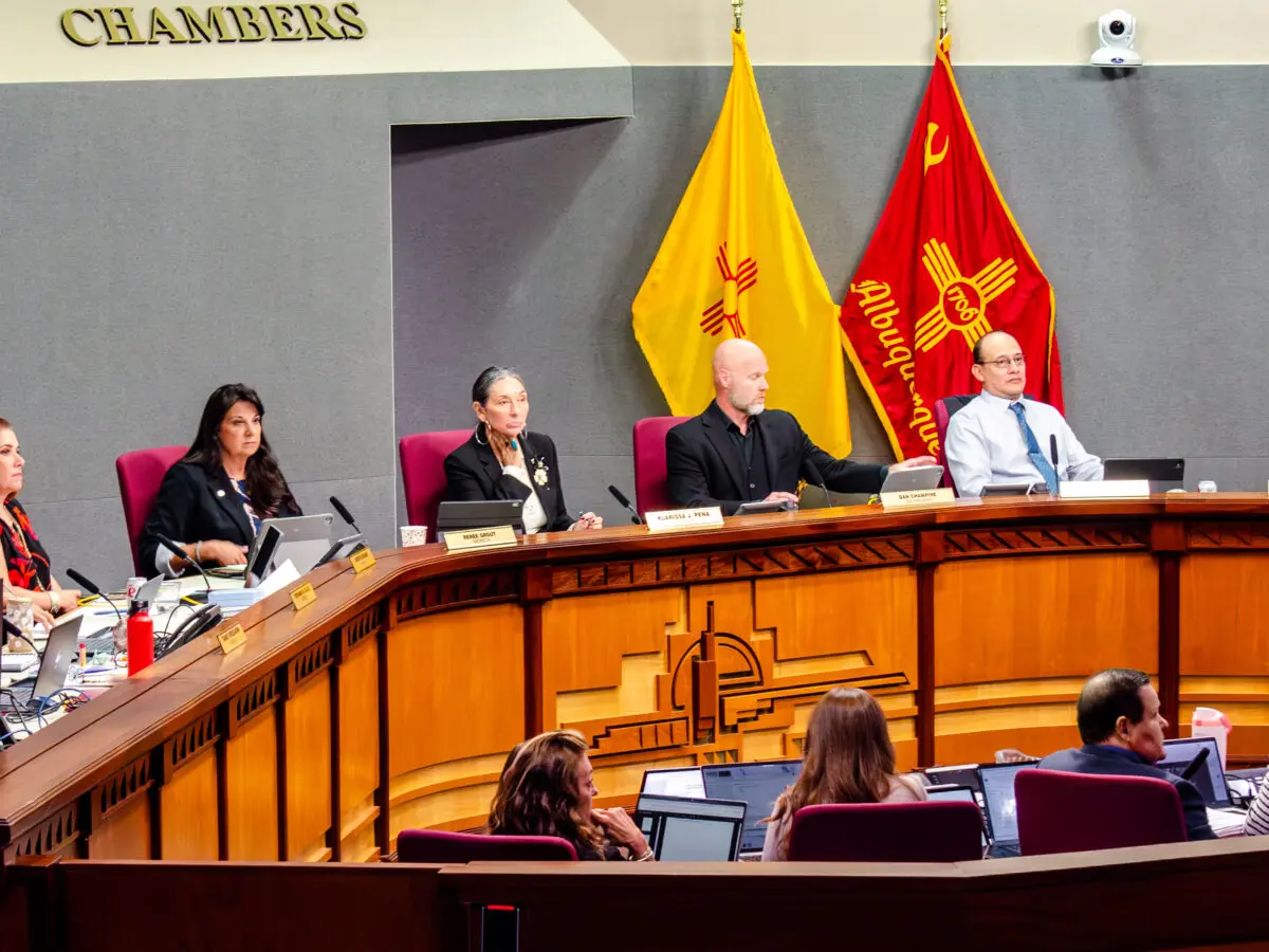 The Albuquerque City Council met at City Hall on Aug. 3, 2026. Councilors voted 7-2 to block a proposed gross receipts tax increase from appearing on the November ballot. (Jesse Jones)