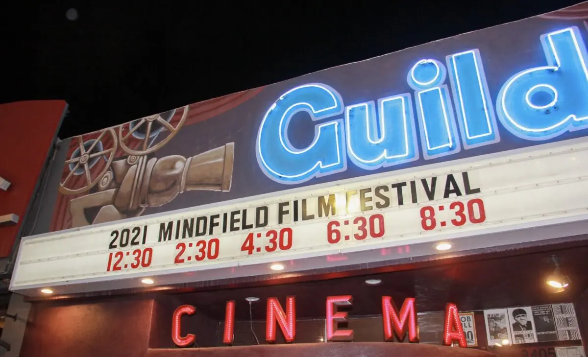 The Guild Cinema marquee for the 2021 Mindfield Film Festival (Courtesy of Mindfield Film Festival)