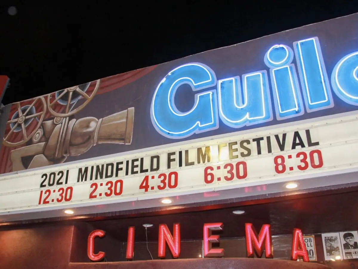 The Guild Cinema marquee for the 2021 Mindfield Film Festival (Courtesy of Mindfield Film Festival)