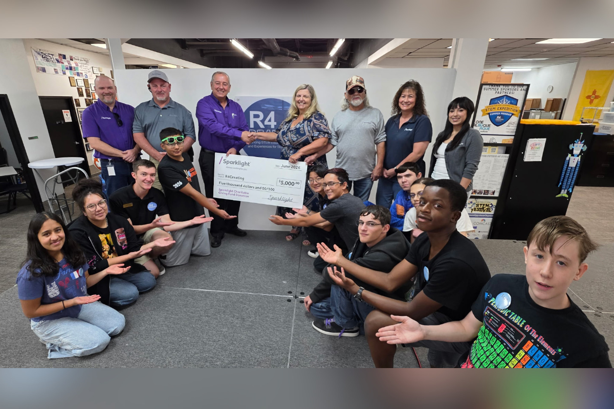 Rio Rancho families chasing new tech skills just got a boost: R4Creating's Community Hub is getting a fresh $5,000 grant from internet provider Sparklight to keep its STEM classes, job training and community gathering space humming. (Courtesy photo)