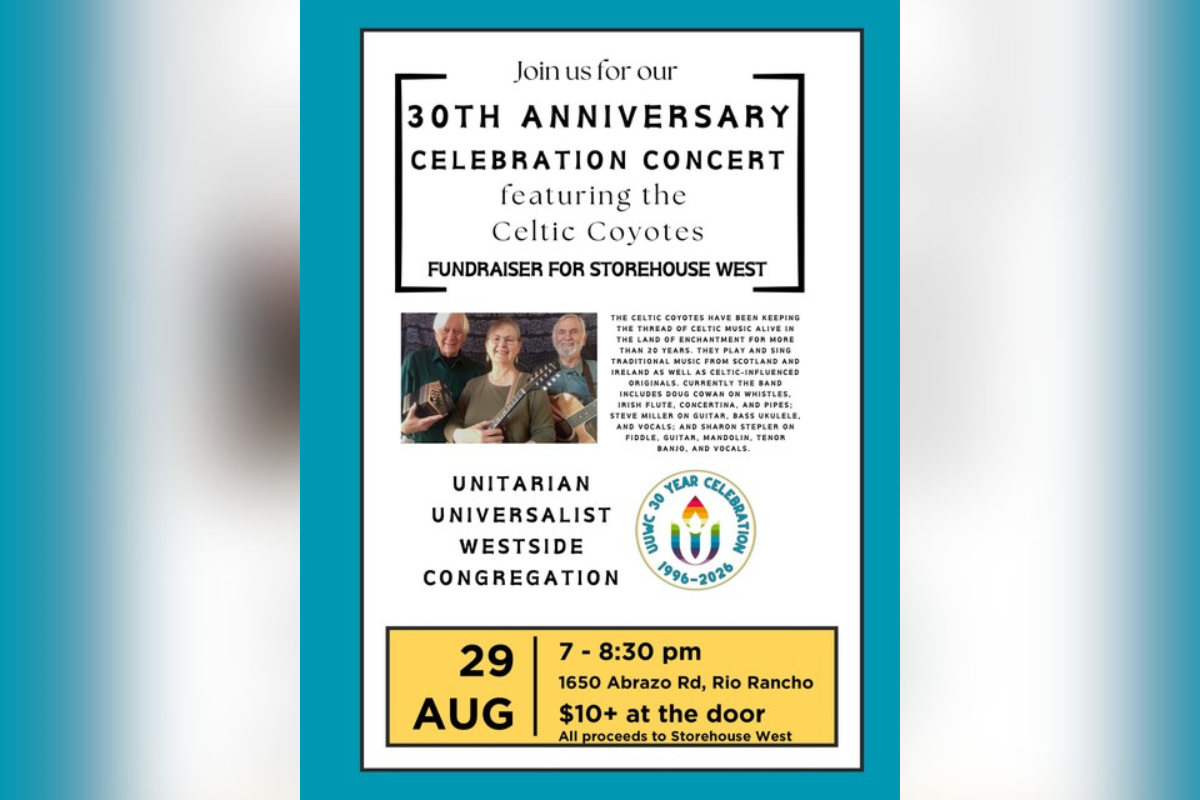 Rio Rancho gets a taste of Ireland and Scotland this month when the Celtic Coyotes headline a benefit concert for Storehouse West, the city's food donation center that feeds more than 1,500 people every month.