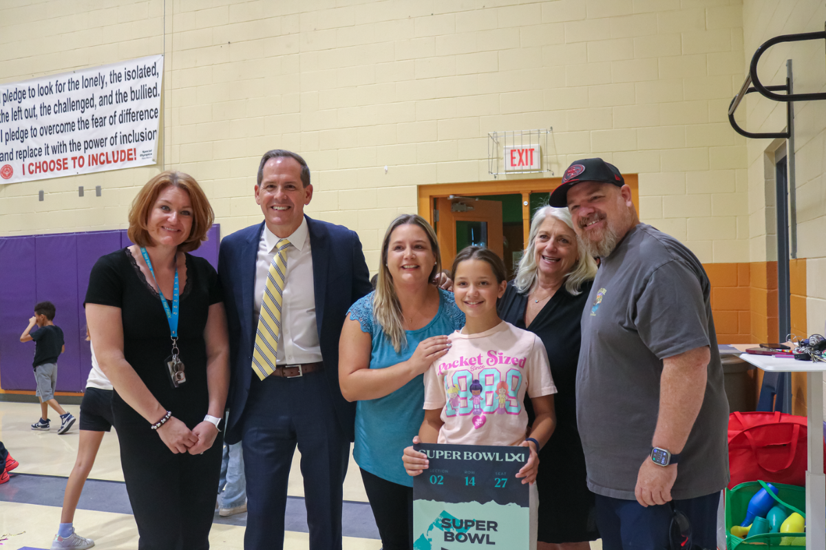 Sophia Farwell, a fifth-grader at Ernest Stapleton Elementary School, is one of just five students from across the country selected to attend the game through the American Heart Association’s Kids Heart Challenge and Finn’s Mission. She learned the news via a surprise announcement at a school assembly. (RRPS)