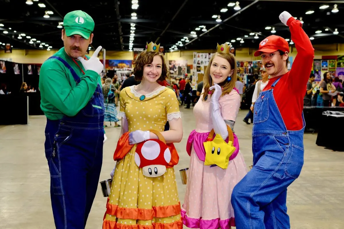 Cosplayers dressed at Super Mario Bros. characters at a past New Mexico Comix Con (Photos by Edwards Yee)