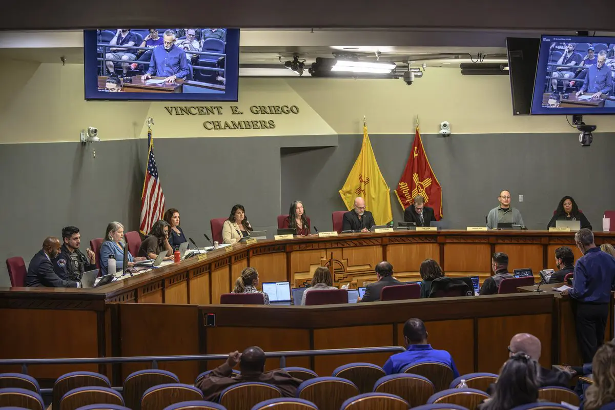 The Albuquerque City Council meets Oct. 5 during a meeting where councilors approved changes shifting development notice and appeal rights from regional coalitions to neighborhood associations. Photo by Roberto E. Rosales for the Paper