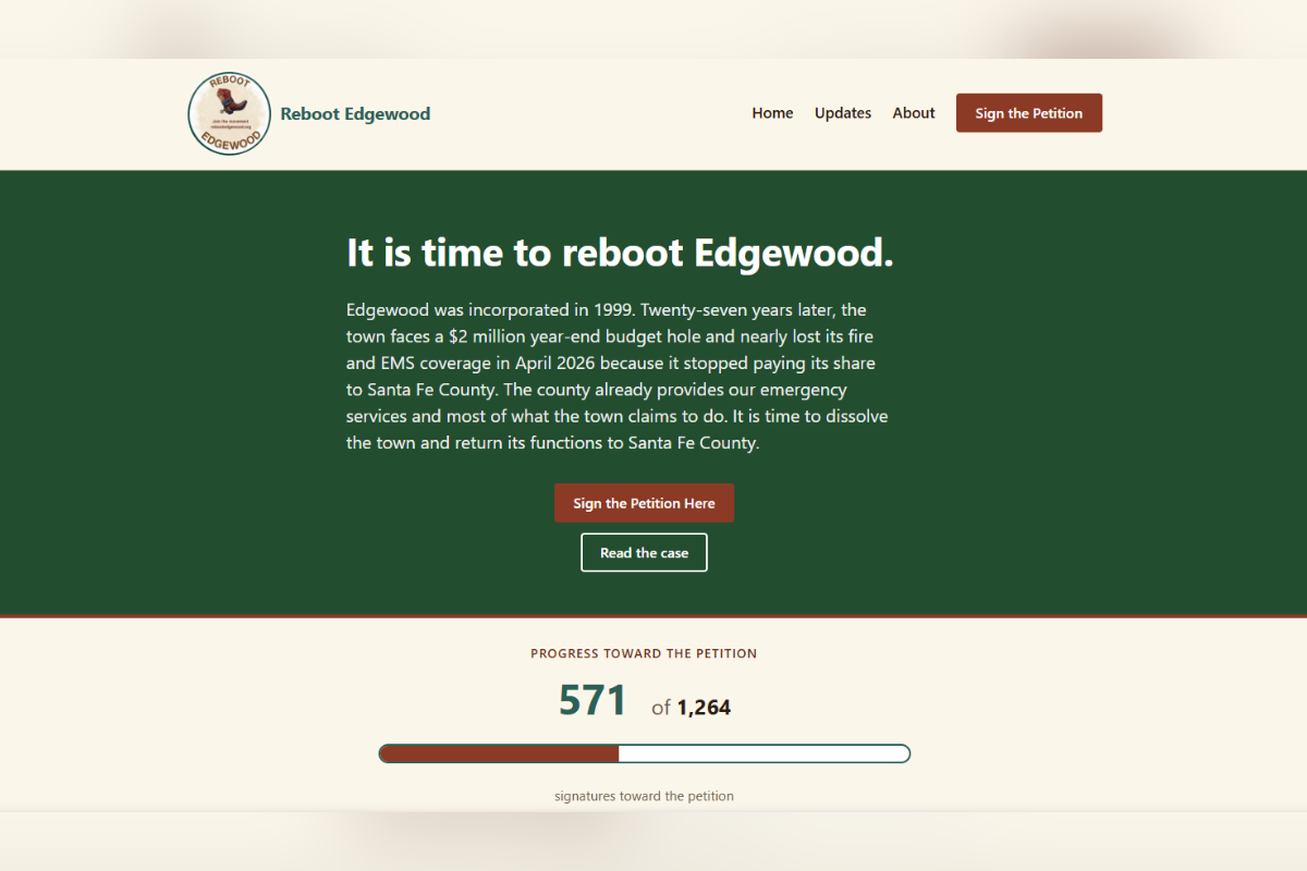 The Reboot Edgewood campaign seeks to disincorporate the town.