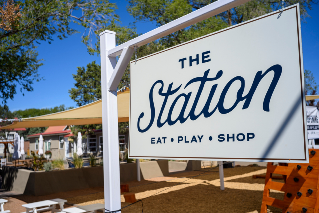 The Station Corrales is a new community-minded retail & gathering space to the village. Some of the stores open now are The Village Refinery, Moonflower Botanicals, The Enchanted Boxcar as well as the Stationary. Photo by Roberto E. Rosales for the Paper