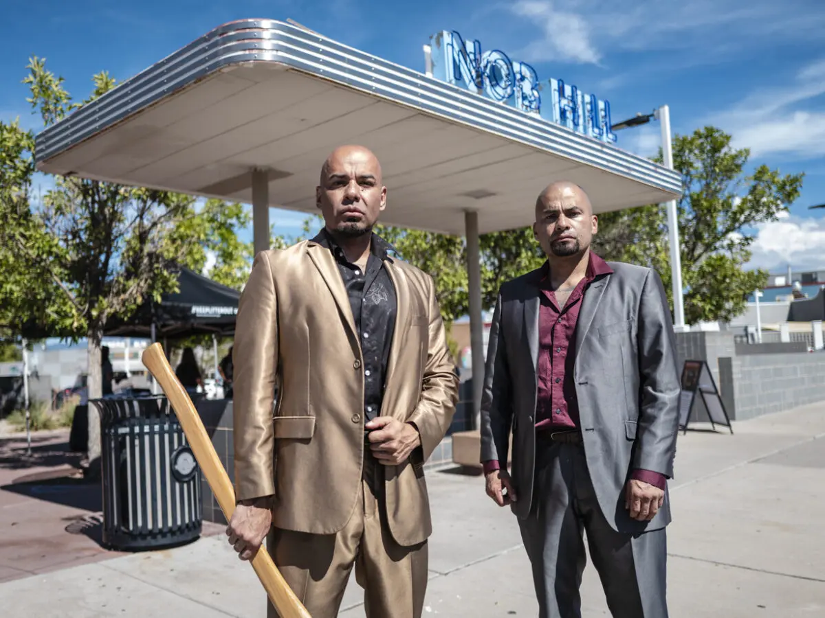Breaking Bad Habits partnered with Imagine ABQ, a local nonprofit, for Imagine ABQ Day on Saturday, September 26, inviting Albuquerque residents to volunteer in community cleanup and beautification projects. Special guest in attendance were Luis Moncada, left, and Daniel Moncada better known as the the fearsome Salamanca Cousins from the tv series Breaking Bad. Photo by Roberto E. Rosales for the Paper