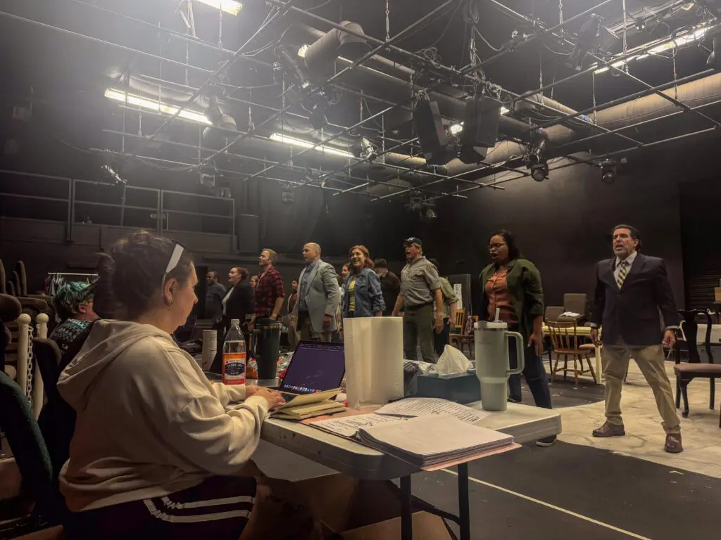 Directors watching the rehearsal of Come From Away