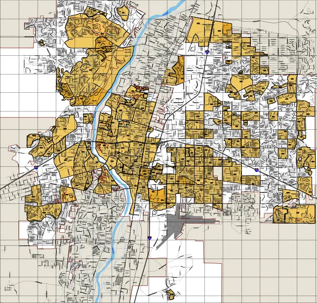 A City of Albuquerque map shows the boundaries of neighborhood associations across the city. (CABQ)