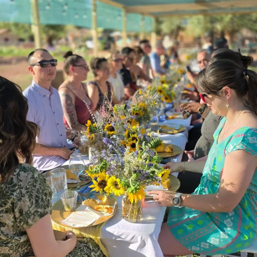 Guests at a farm dinner at Big Jim Farms (Courtesy of Big Jim Farms) 