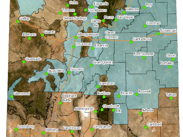 Cold front setting up another cold, windy weekend east of Albuquerque