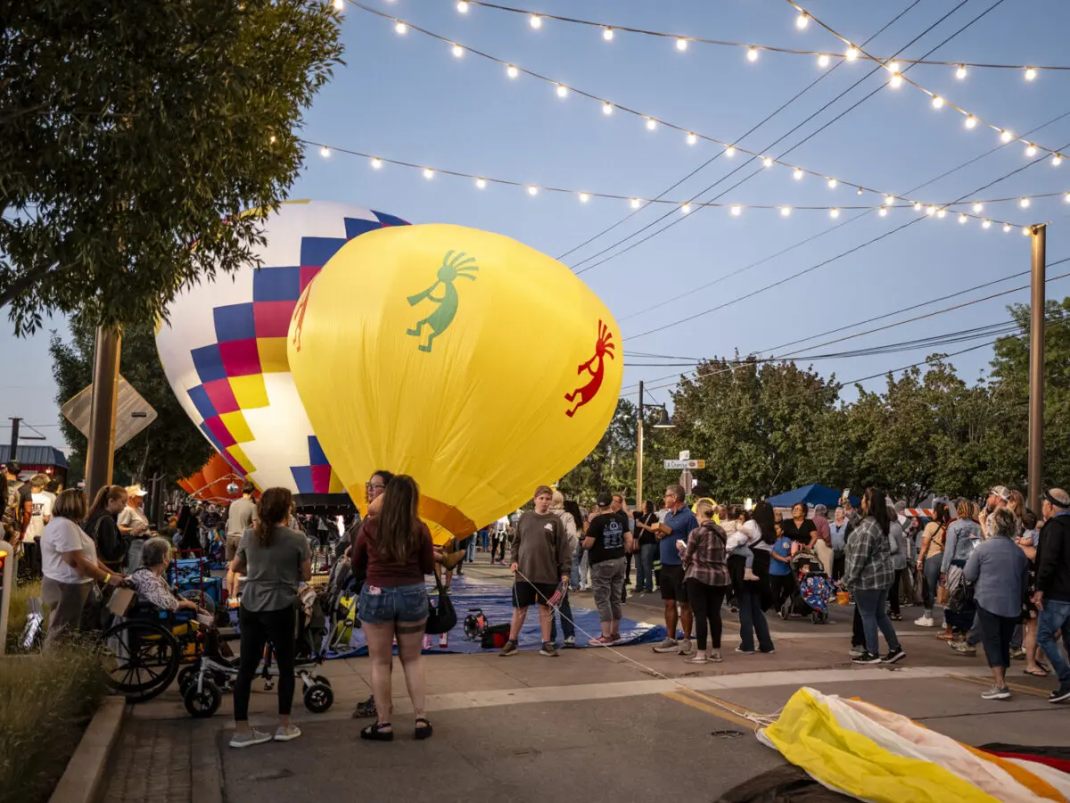 The “Globito Glow in the Village” on the original Route 66 along the Village of Los Ranchos lit up the night with 66 Globitos Monday evening. For the second time ever the event brought family and vendors together for a magical night. Photo by Roberto E. Rosales for the Paper