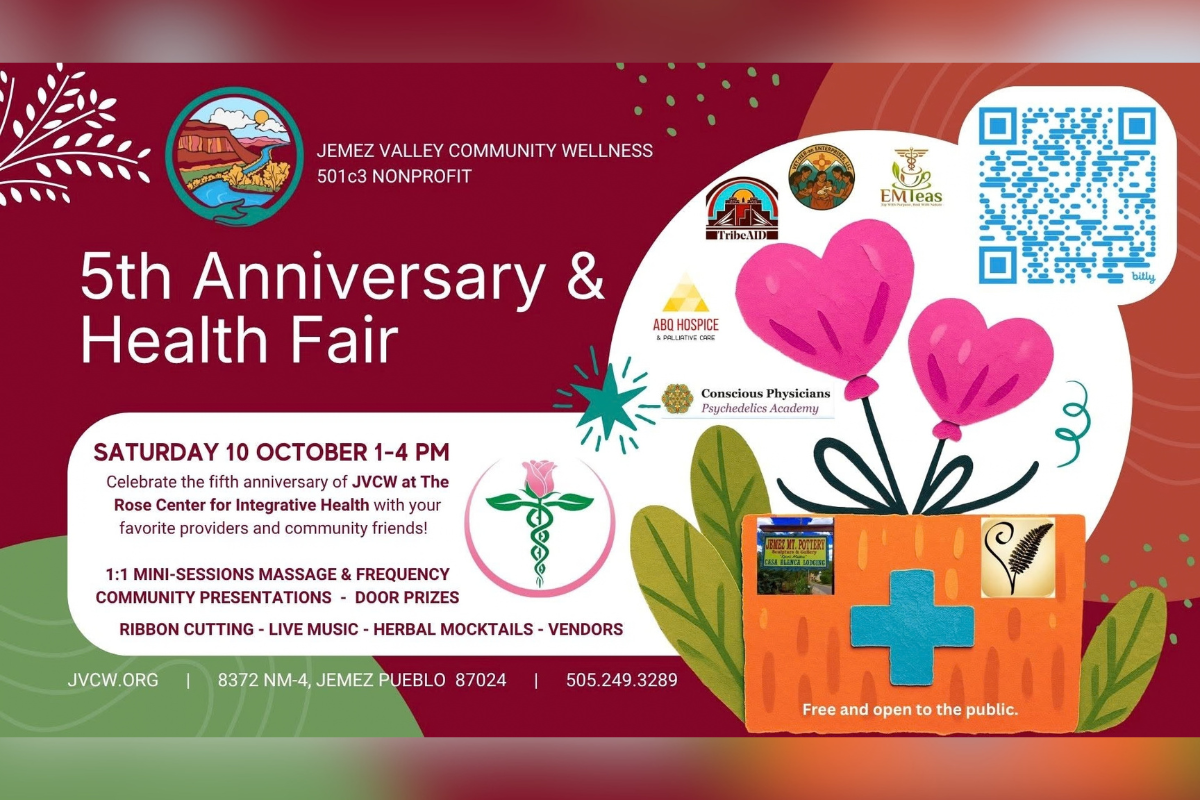 Jemez Valley residents can grab a free chair massage and a sneak peek at expanded rural health care Saturday when Jemez Valley Community Wellness celebrates five years with a health fair at The Rose Center.