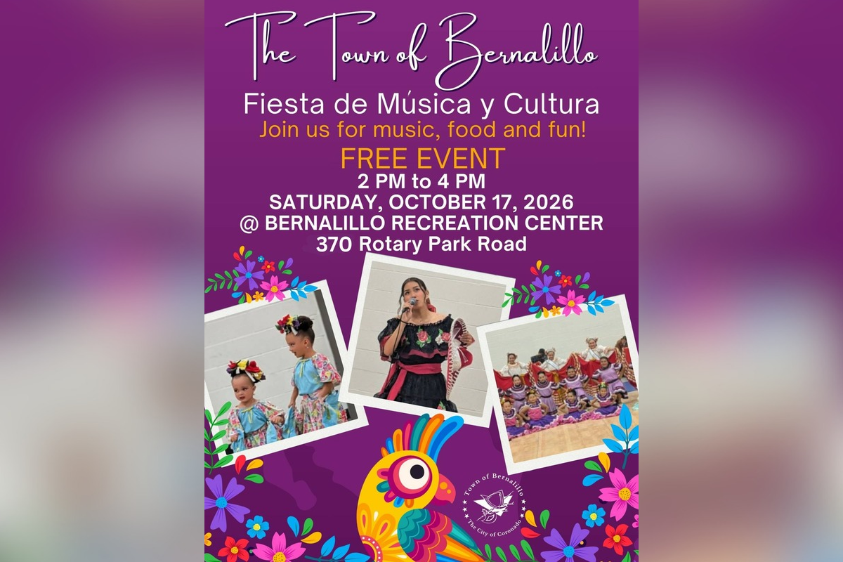 The third annual Fiesta de Musica y Cultura hits the Bernalillo Recreation Center this week, with Guillermo Calderon and some special guests providing the music. There will also be food, local vendors and family friendly activities.
