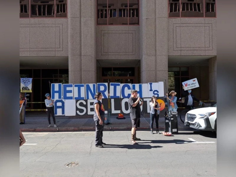 Power down: Students walk out statewide, march on Heinrich’s office to demand leaders ‘pull the plug’ on AI data centers