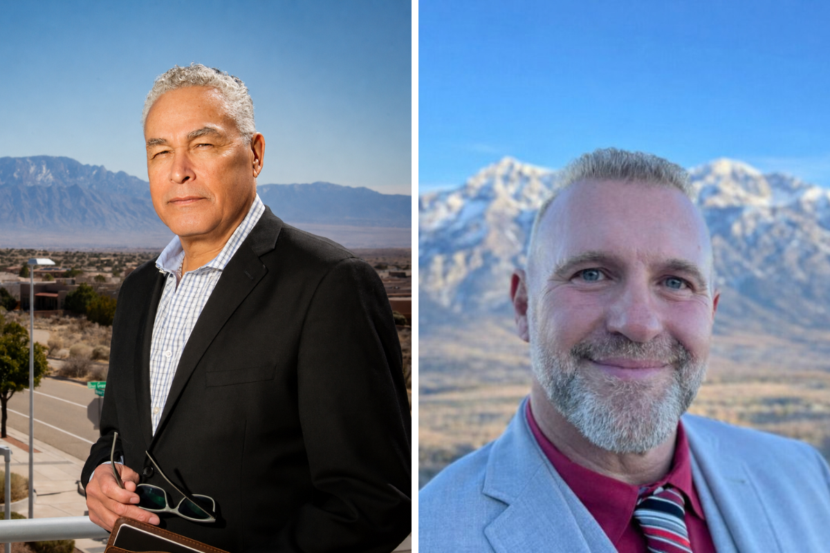 Democrat Frank Smith Jr., left, and Republican Edwin Paul Linson, right, faced off during a Sept. 29 forum hosted by the Rio Rancho Observer and the Rio Rancho Regional Chamber of Commerce. Smith is a Marine veteran with a law degree who chairs the New Mexico Veterans and Military Families Caucus. Linson is a 24-year law enforcement veteran and former police chief who runs a real estate business with his wife. The Rio Rancho-centered seat is on the Nov. 3 ballot, and early voting started Tuesday, Oct. 6.